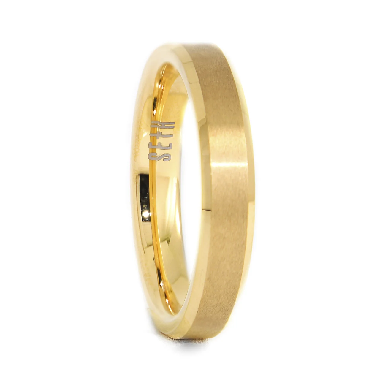 Aliança de Tungstênio True Love fosco 4mm