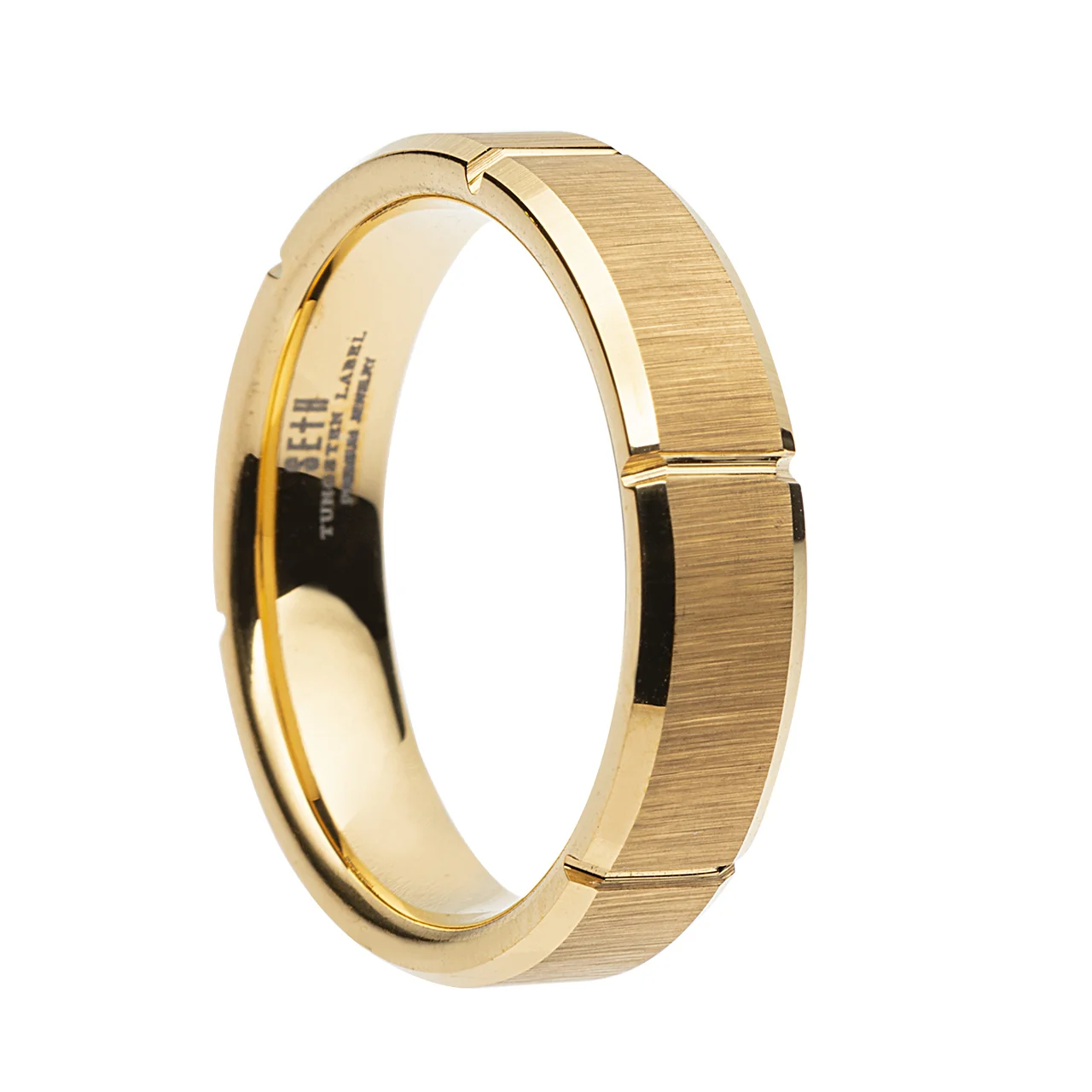 Aliança de Tungstênio Infinite Ouro Fosco 4mm