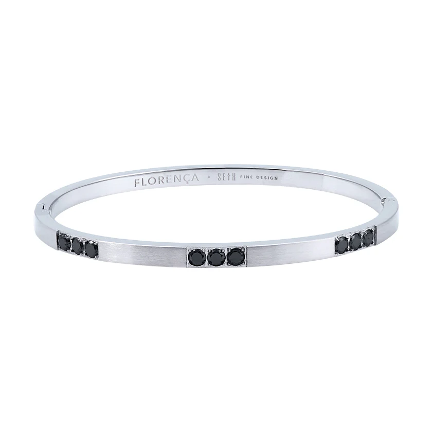 Bracelete Florença Titânio Prata