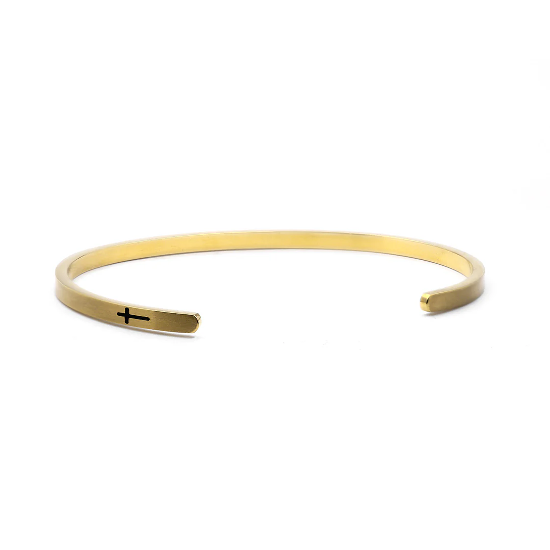 Bracelete Titânio Friendship Dourado 3mm - Image 5