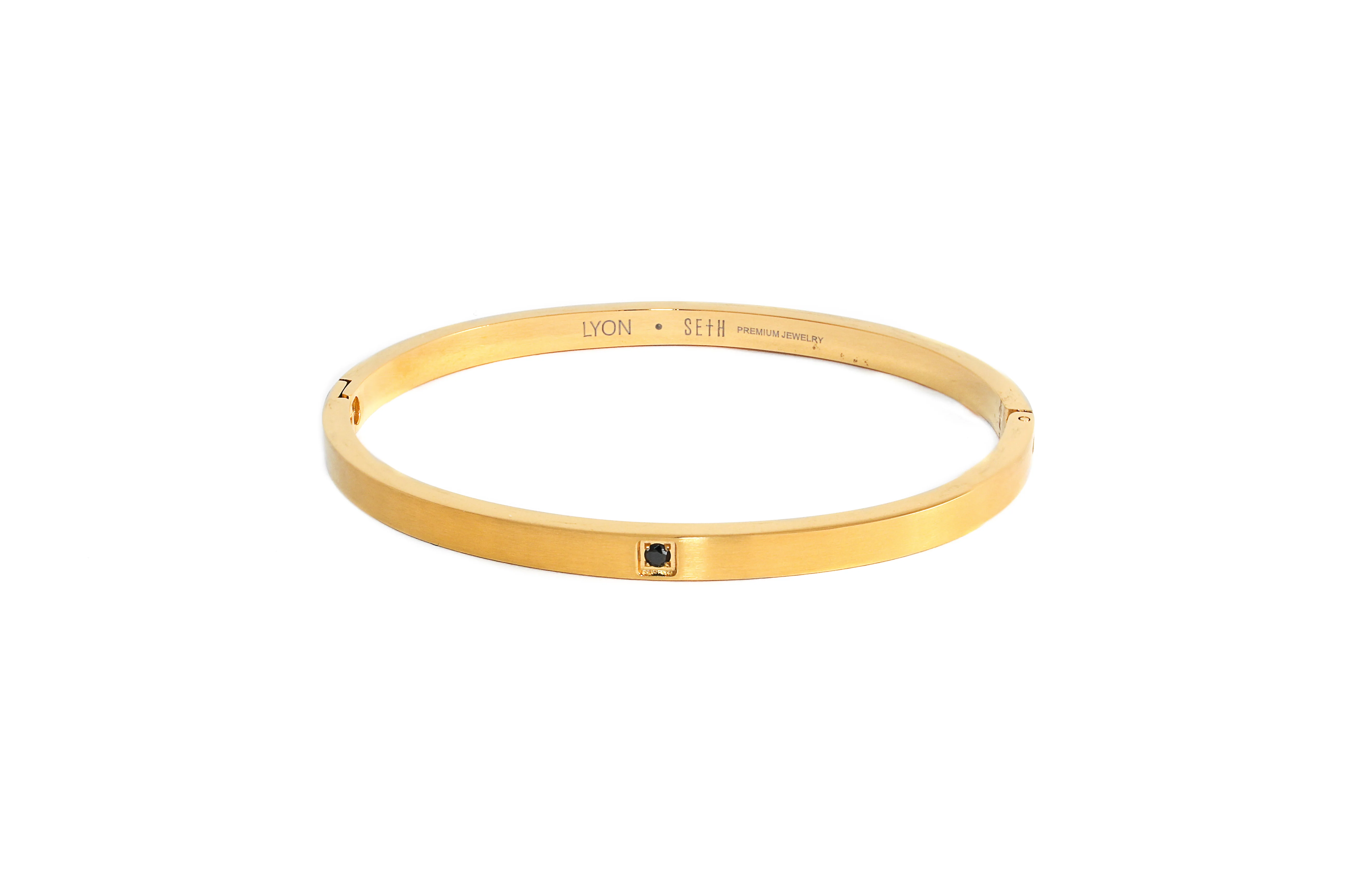 Bracelete Lyon Titânio Dourado Fosco
