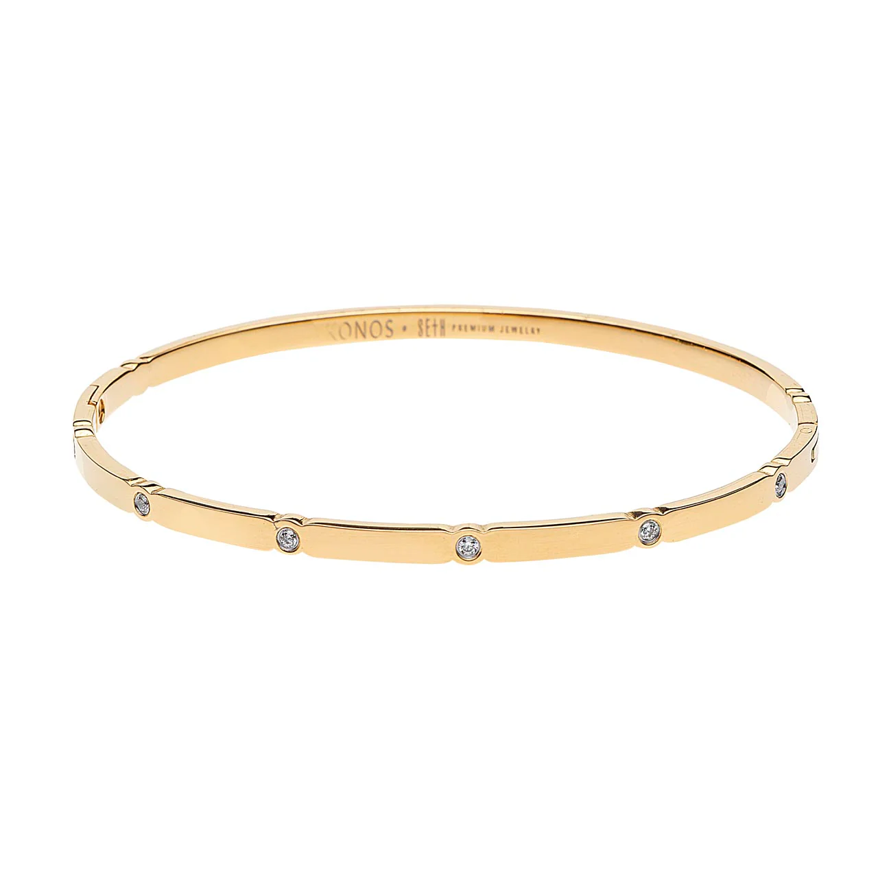 Bracelete Mykonos Titânio Dourado fosco