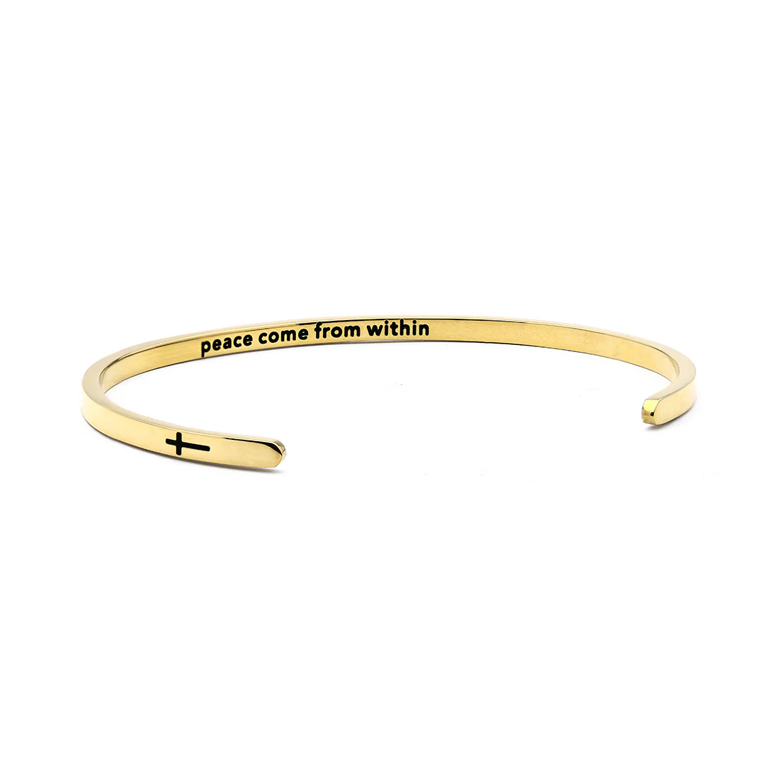 Bracelete Titânio Friendship Dourado brilho 3mm - Image 4