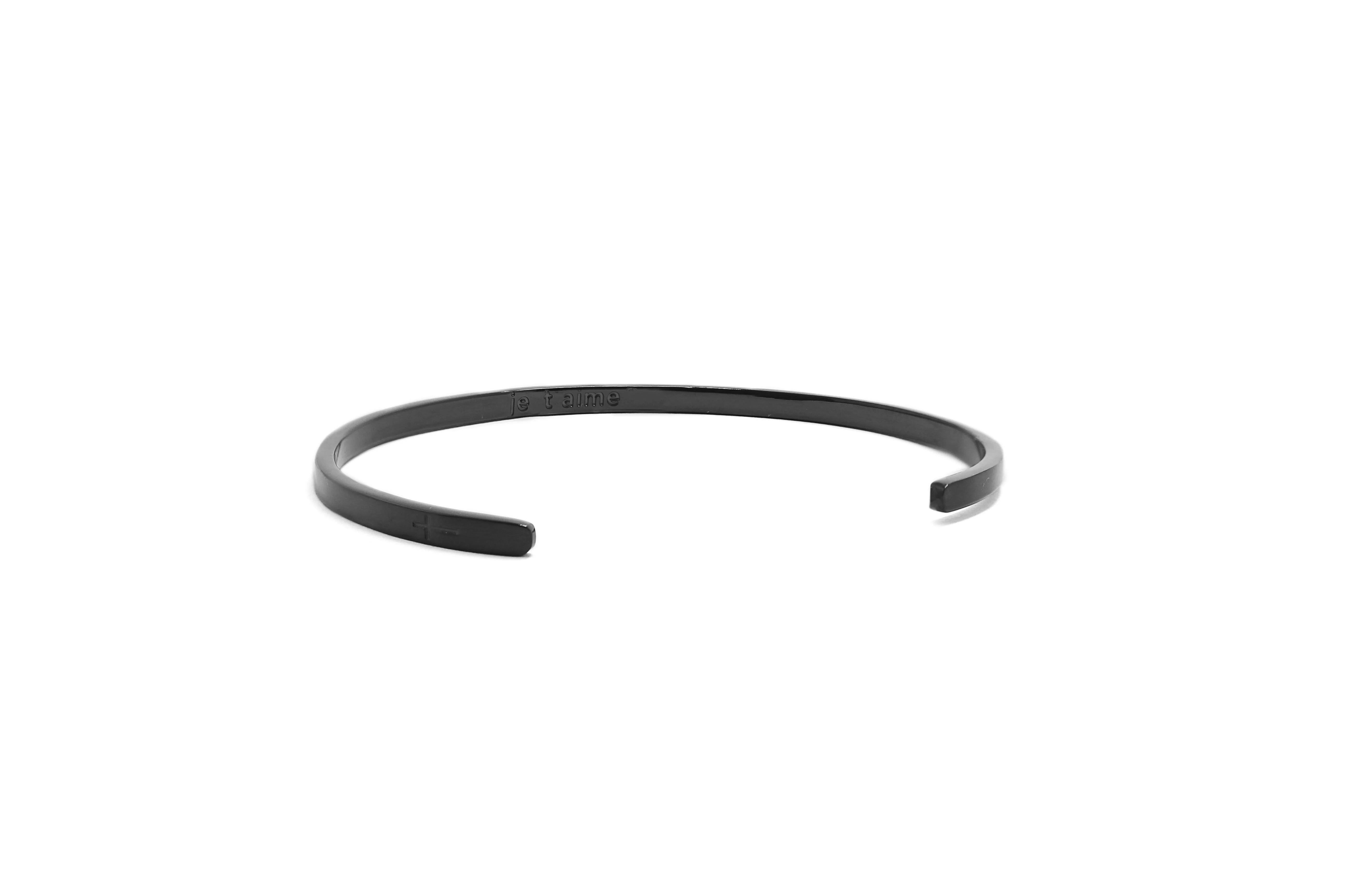 Bracelete Titânio Friendship Preto 3mm - Image 5