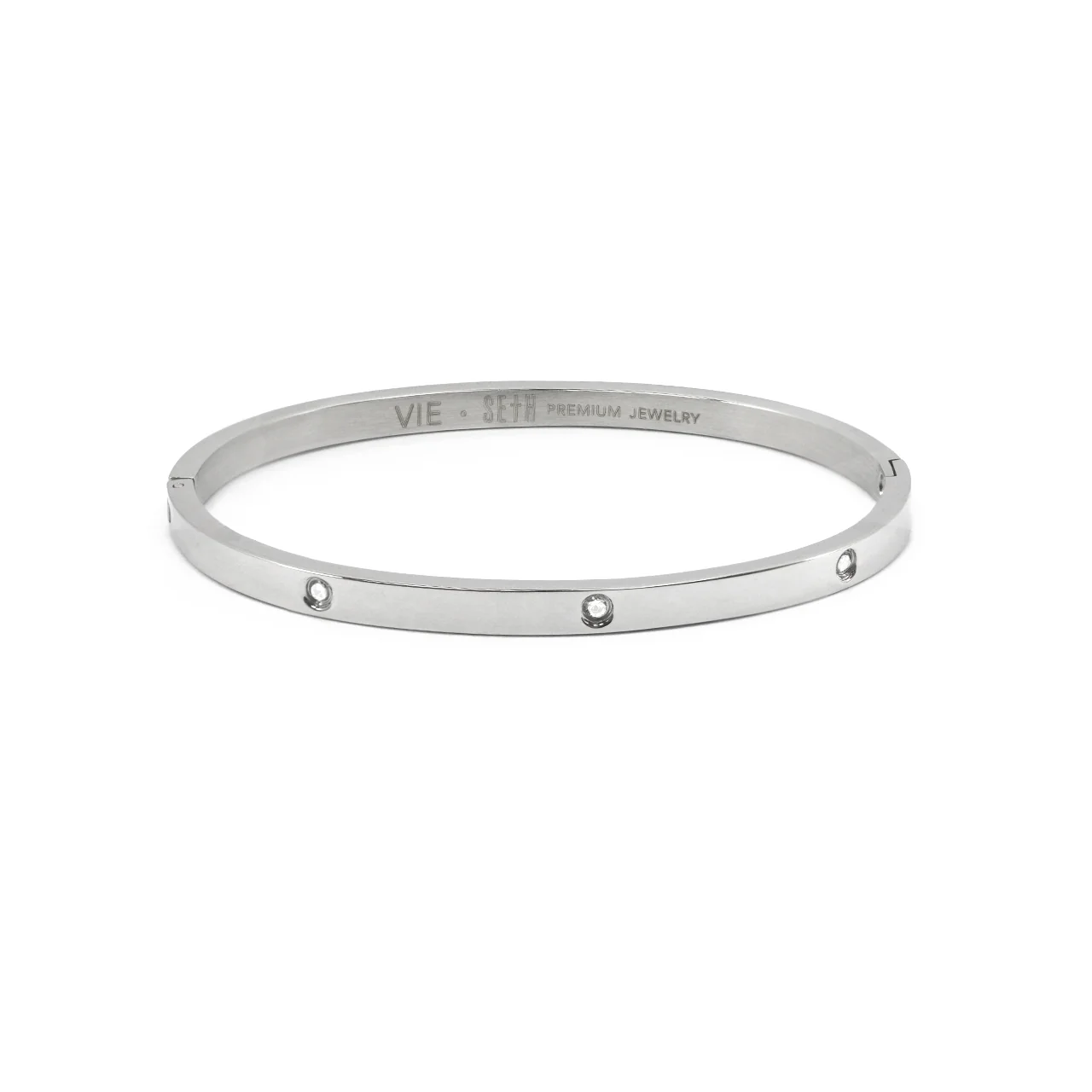 Bracelete Vie Titânio Prata fosco