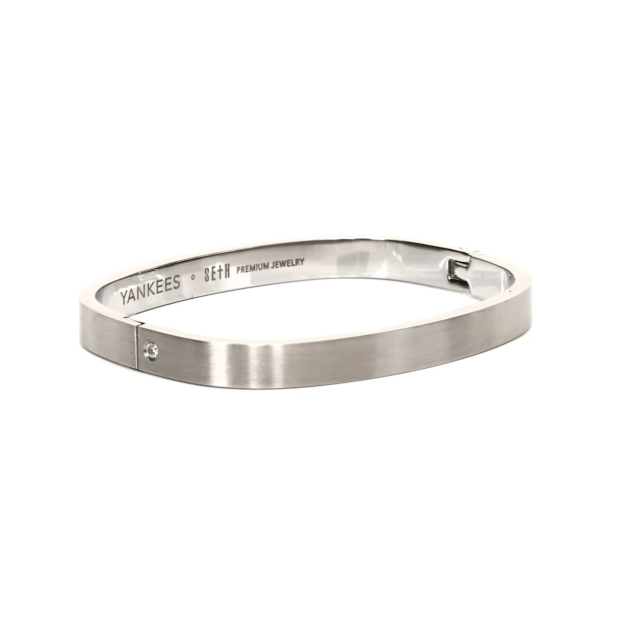 Bracelete Yankees Titânio Prata 3mm - Image 2