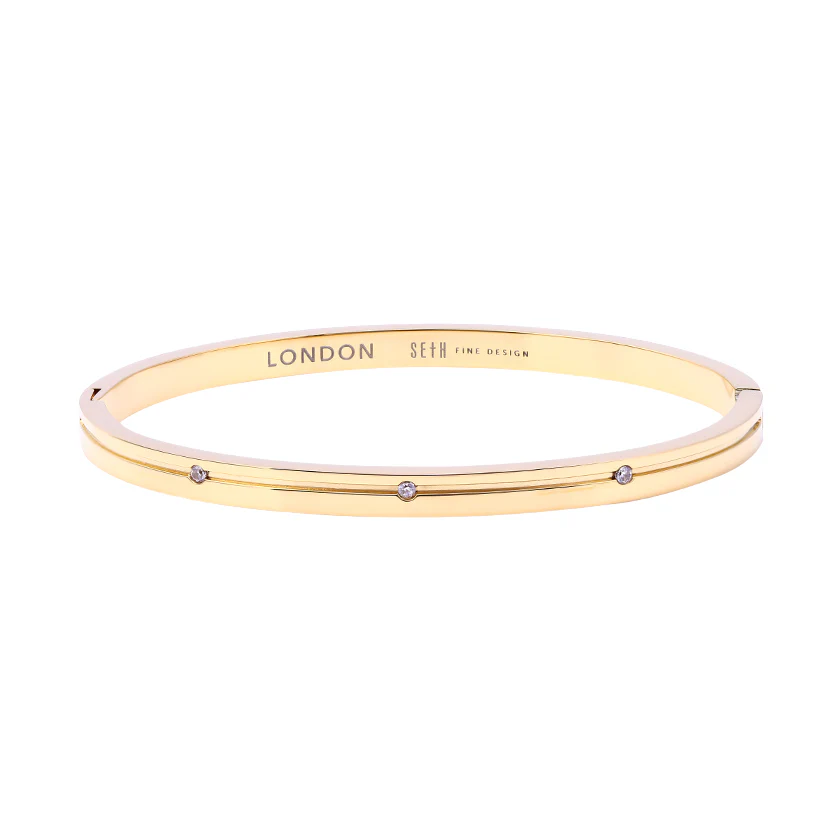Bracelete London Titânio Dourado
