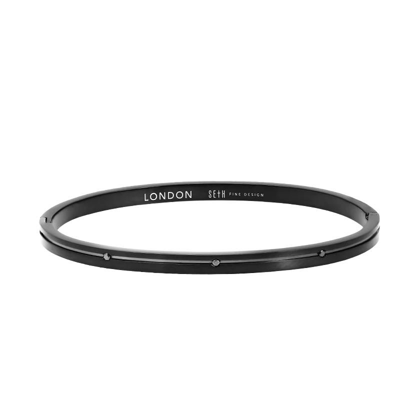 Bracelete London Titânio Preto