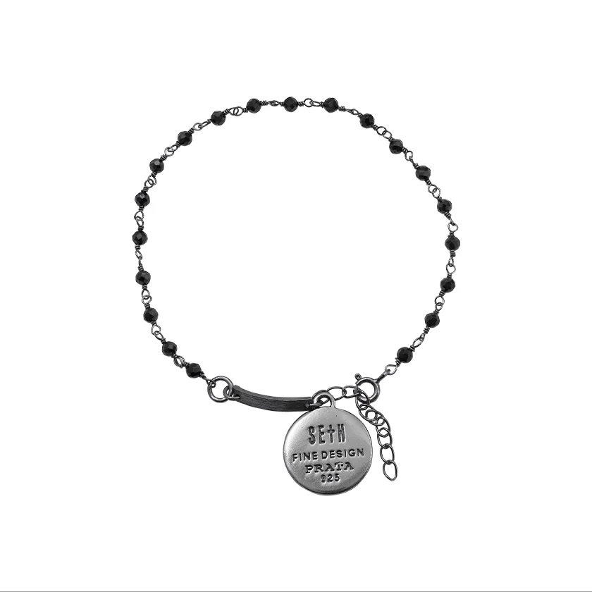 Pulseira Rosário Ônix Preta