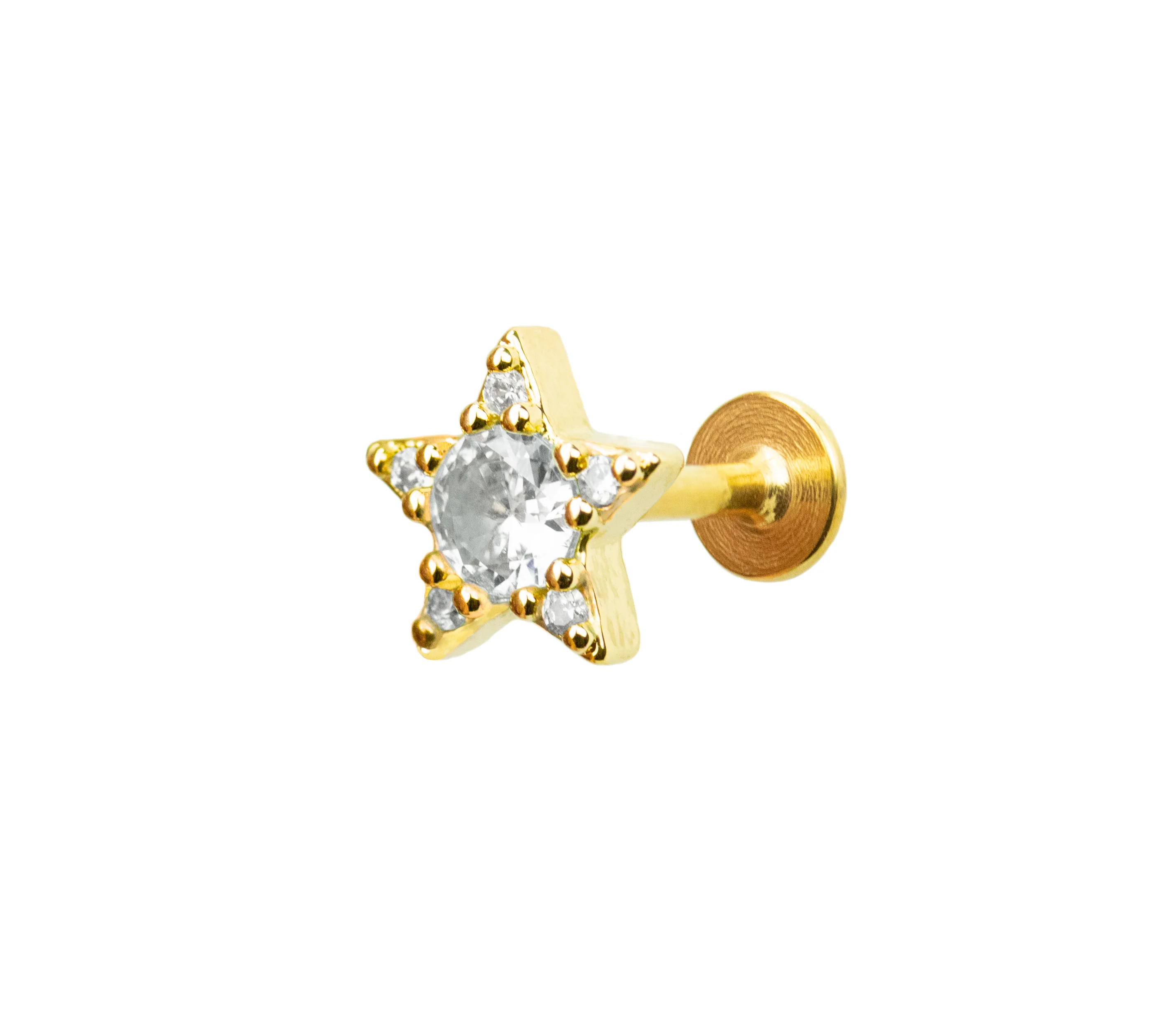 Piercing Estrela Cravejada 6mm