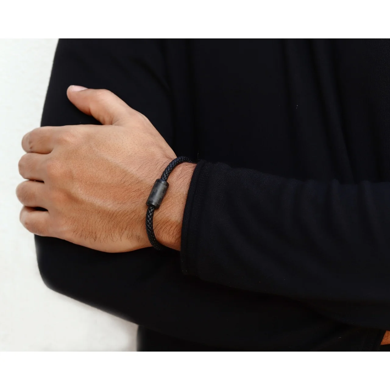 Pulseira de Couro Italiano Carbon - Image 4