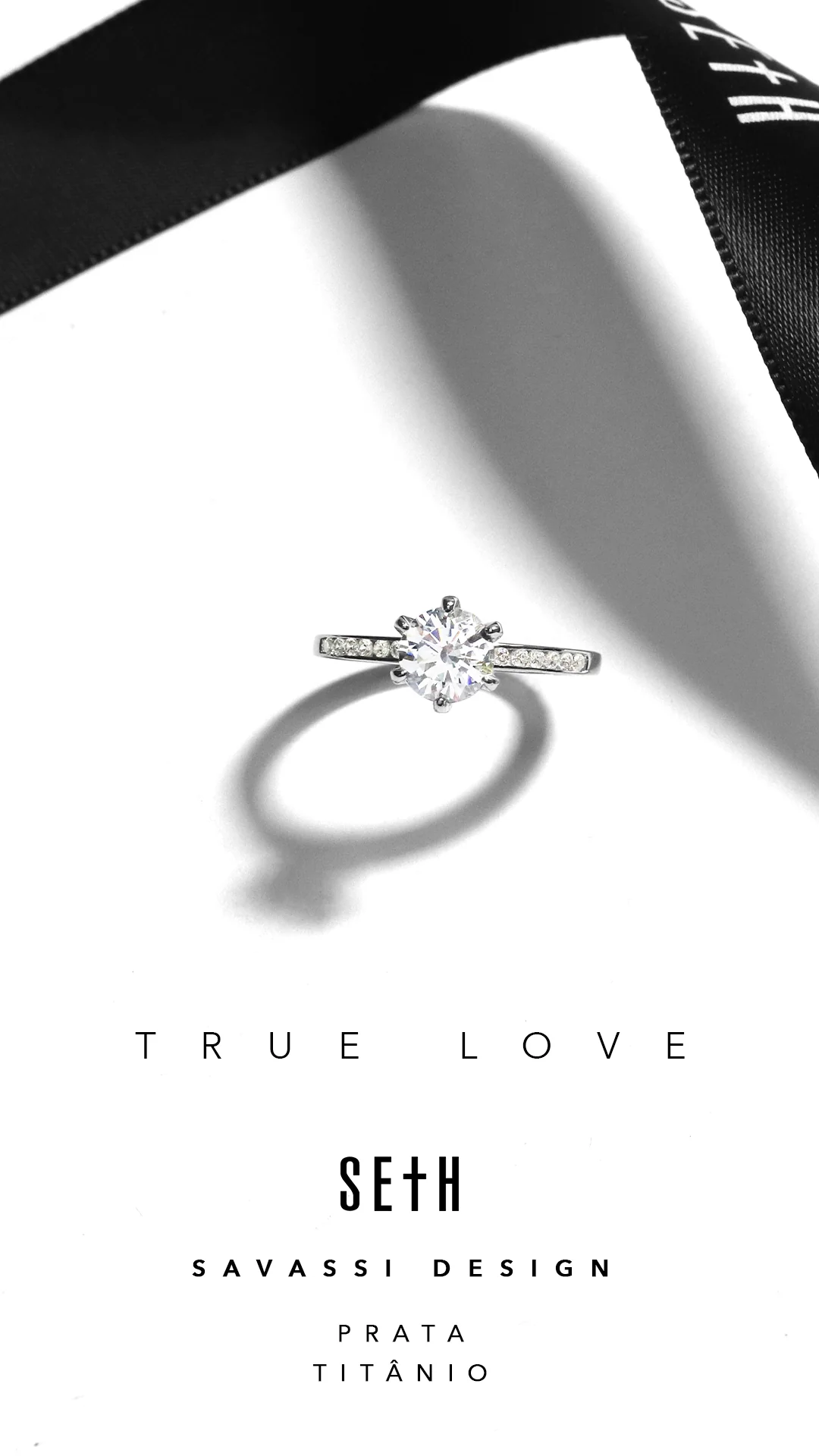 Anel Solitário Prata 925 True Love - Image 7